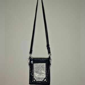 Black and Silver Bling Crossbody Bag